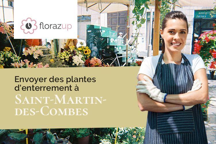 couronnes florales pour un enterrement à Saint-Martin-des-Combes (Dordogne/24140)