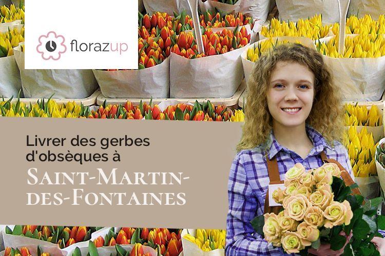 gerbes de fleurs pour un enterrement à Saint-Martin-des-Fontaines (Vendée/85570)