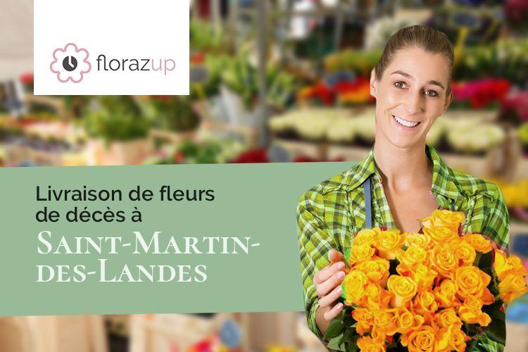 créations florales pour un deuil à Saint-Martin-des-Landes (Orne/61320)