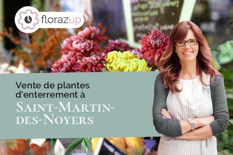créations florales pour un deuil à Saint-Martin-des-Noyers (Vendée/85140)