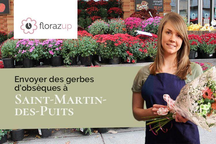 gerbes de fleurs pour un deuil à Saint-Martin-des-Puits (Aude/11220)