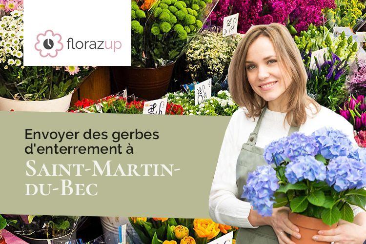 compositions de fleurs pour un deuil à Saint-Martin-du-Bec (Seine-Maritime/76133)