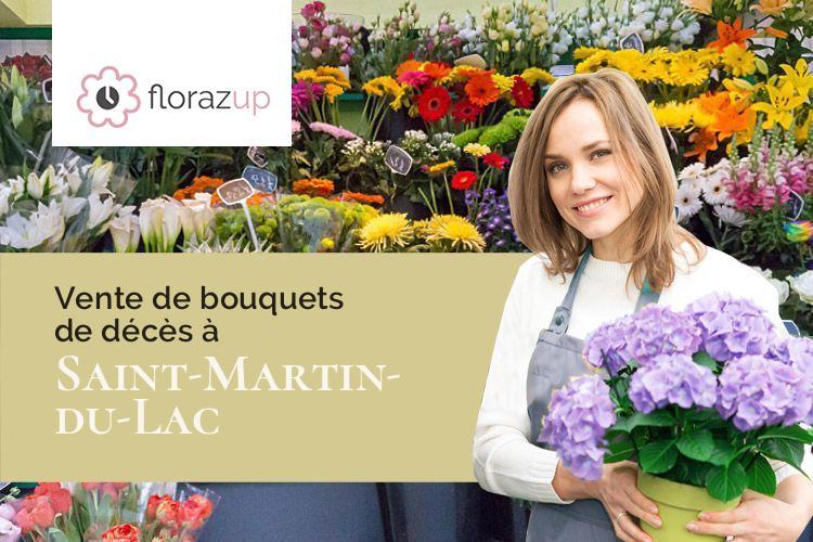 couronnes florales pour des obsèques à Saint-Martin-du-Lac (Saône-et-Loire/71110)