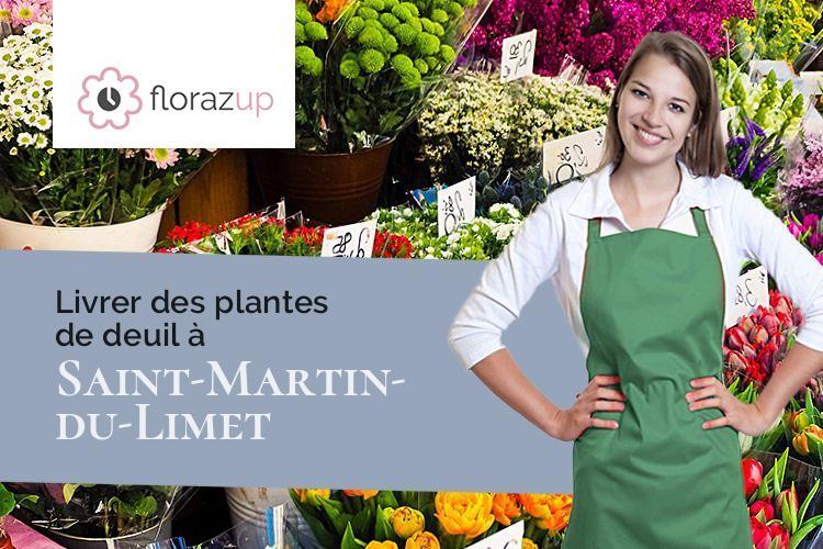 couronnes florales pour des funérailles à Saint-Martin-du-Limet (Mayenne/53800)