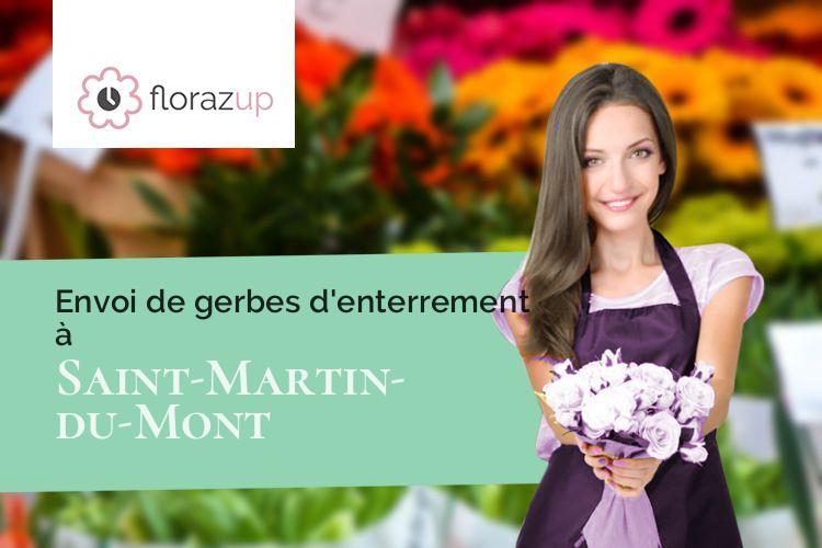 couronnes florales pour un deuil à Saint-Martin-du-Mont (Saône-et-Loire/71580)