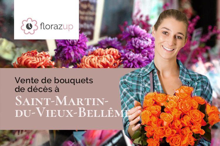 compositions florales pour des funérailles à Saint-Martin-du-Vieux-Bellême (Orne/61130)