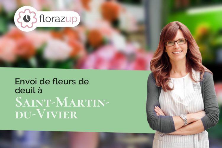 compositions de fleurs pour un décès à Saint-Martin-du-Vivier (Seine-Maritime/76160)