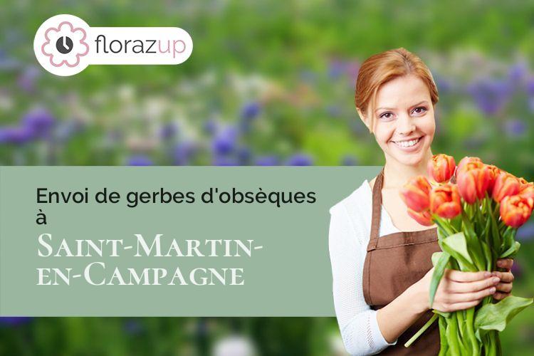 créations florales pour un deuil à Saint-Martin-en-Campagne (Seine-Maritime/76370)