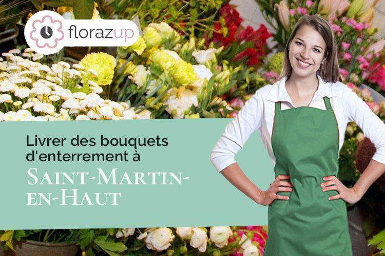 compositions florales pour un enterrement à Saint-Martin-en-Haut (Rhône/69850)