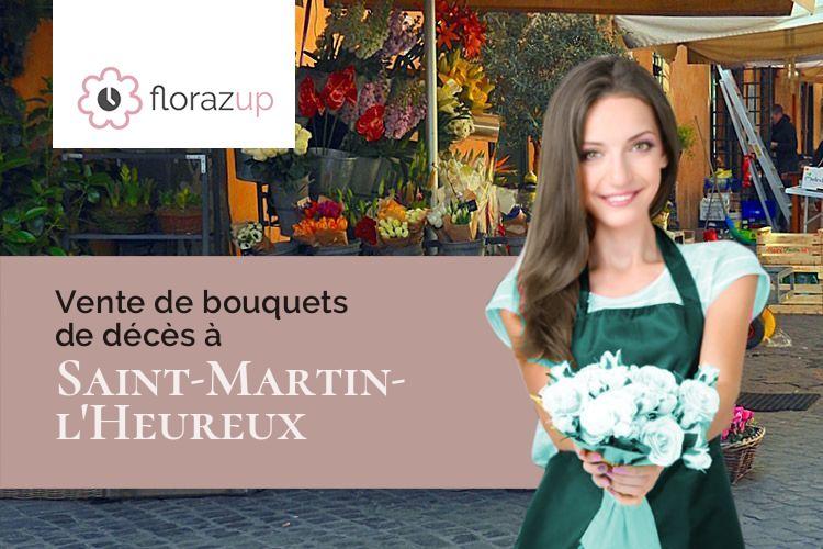 coeurs de fleurs pour des obsèques à Saint-Martin-l'Heureux (Marne/51490)
