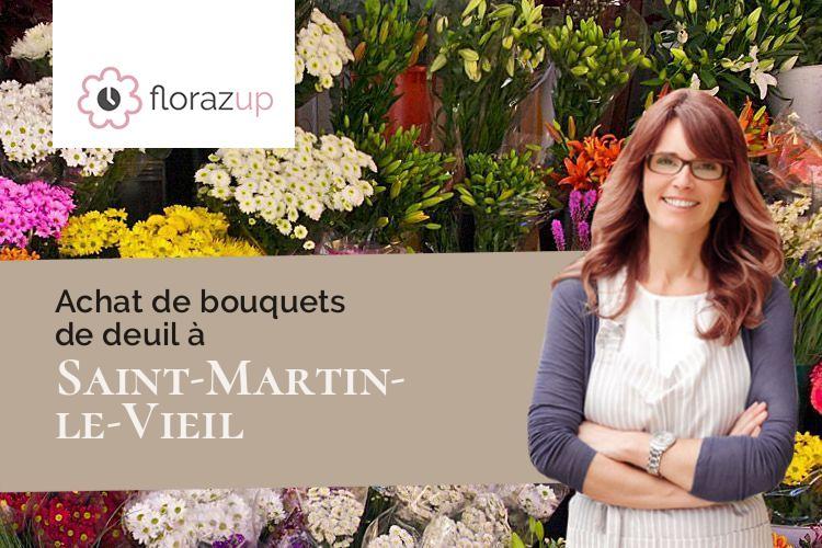 compositions de fleurs pour des funérailles à Saint-Martin-le-Vieil (Aude/11170)