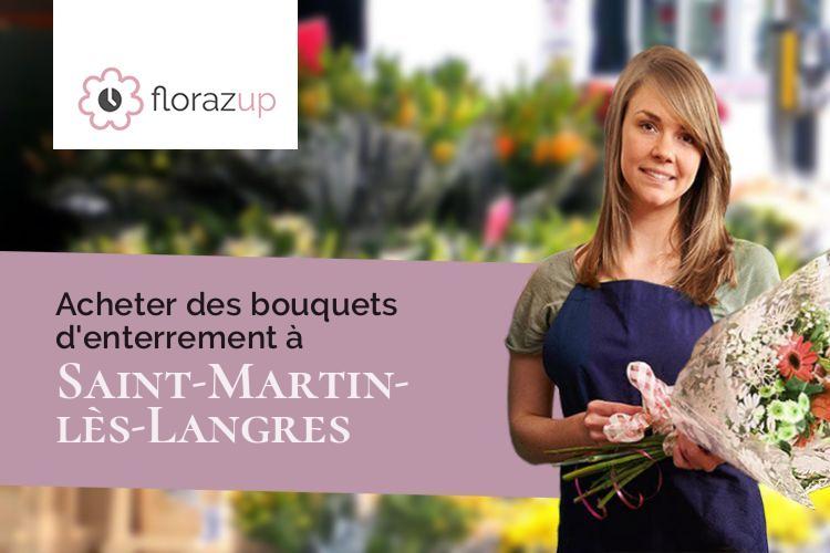 compositions florales pour des obsèques à Saint-Martin-lès-Langres (Haute-Marne/52200)