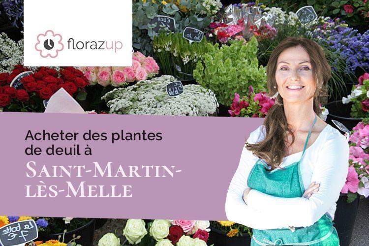 gerbes de fleurs pour un enterrement à Saint-Martin-lès-Melle (Deux-Sèvres/79500)