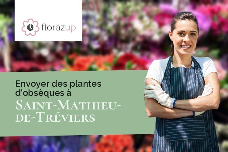 créations florales pour des obsèques à Saint-Mathieu-de-Tréviers (Hérault/34270)