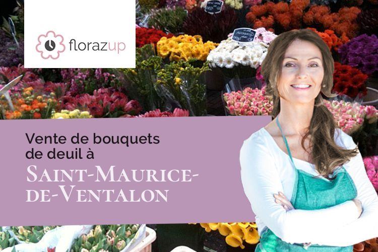 bouquets de fleurs pour un deuil à Saint-Maurice-de-Ventalon (Lozère/48220)