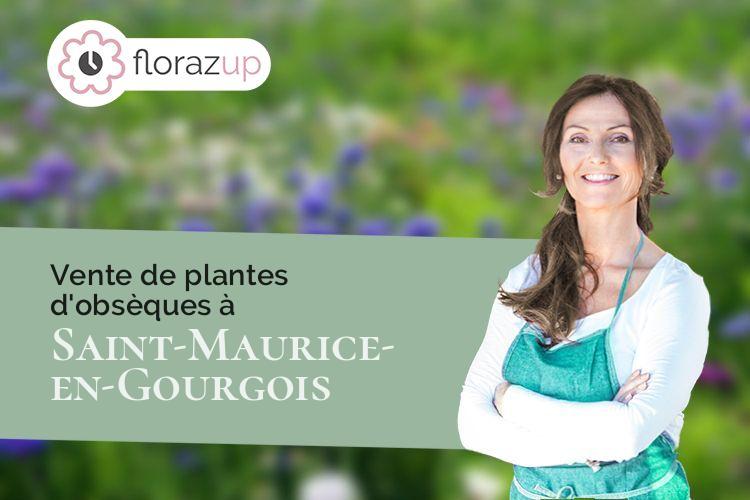 plantes pour un deuil à Saint-Maurice-en-Gourgois (Loire/42240)