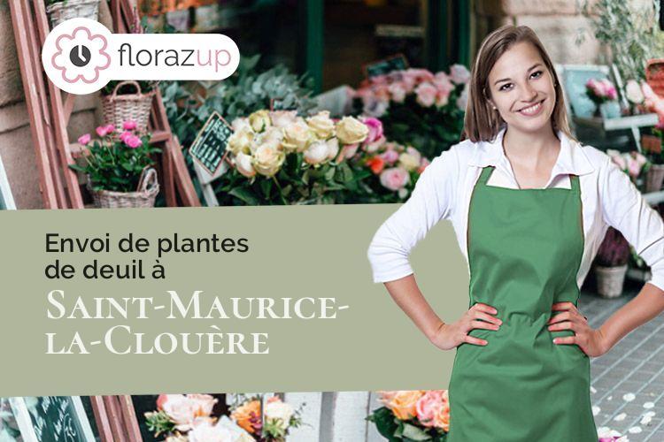 couronnes de fleurs pour un enterrement à Saint-Maurice-la-Clouère (Vienne/86160)