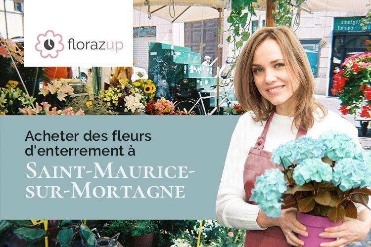 couronnes florales pour un enterrement à Saint-Maurice-sur-Mortagne (Vosges/88700)