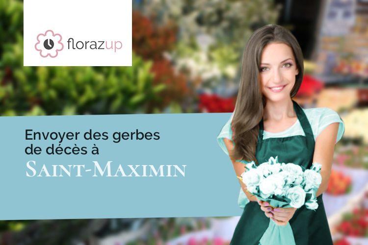 bouquets de fleurs pour des funérailles à Saint-Maximin (Isère/38530)