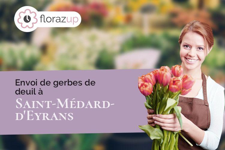 compositions de fleurs pour un décès à Saint-Médard-d'Eyrans (Gironde/33650)
