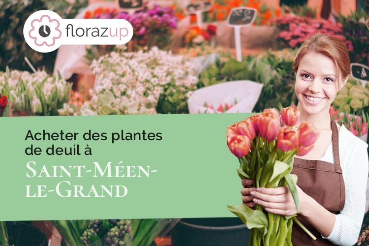coupes de fleurs pour un enterrement à Saint-Méen-le-Grand (Ille-et-Vilaine/35290)
