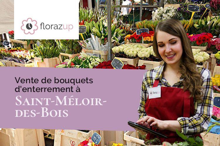 couronnes florales pour un deuil à Saint-Méloir-des-Bois (Côtes-d'Armor/22980)