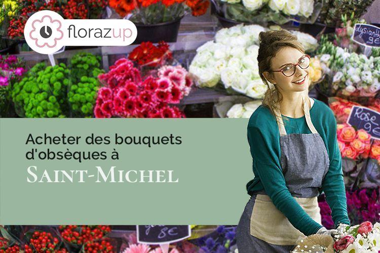 coeur de fleurs pour un enterrement à Saint-Michel (Aisne/02830)