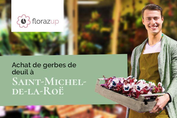 compositions florales pour un décès à Saint-Michel-de-la-Roë (Mayenne/53350)