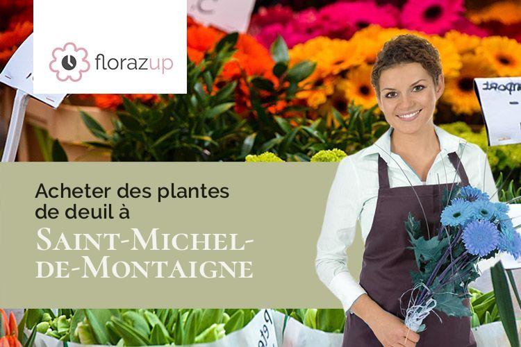 couronnes florales pour un deuil à Saint-Michel-de-Montaigne (Dordogne/24230)