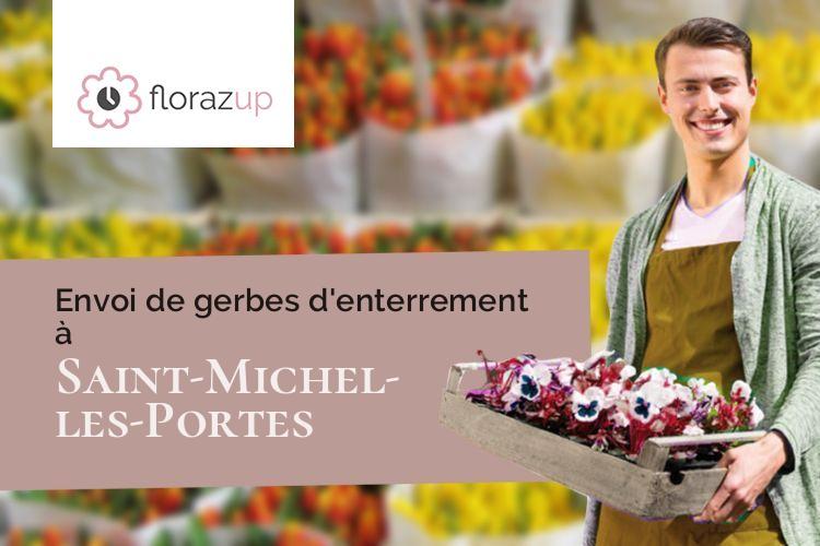 couronnes florales pour des funérailles à Saint-Michel-les-Portes (Isère/38650)