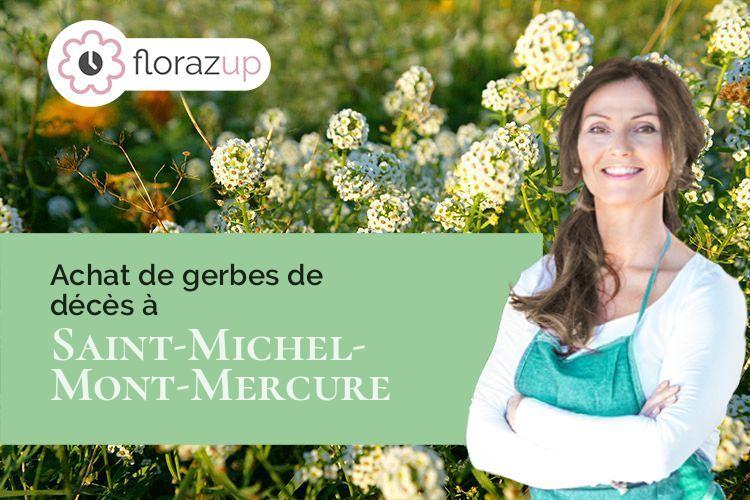 couronnes de fleurs pour une crémation à Saint-Michel-Mont-Mercure (Vendée/85700)
