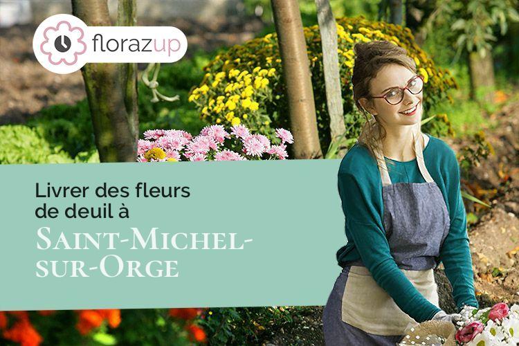 compositions florales pour des funérailles à Saint-Michel-sur-Orge (Essonne/91240)