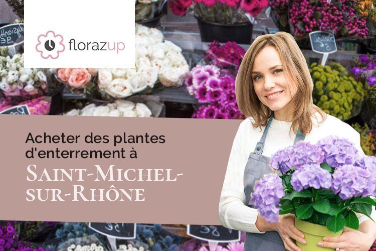 bouquets de fleurs pour des obsèques à Saint-Michel-sur-Rhône (Loire/42410)