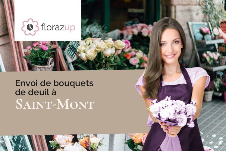 coeurs de fleurs pour un décès à Saint-Mont (Gers/32400)