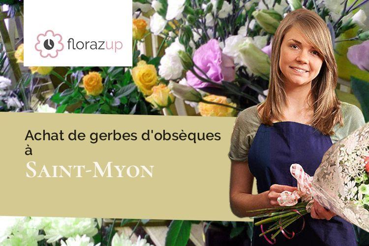 créations de fleurs pour un enterrement à Saint-Myon (Puy-de-Dôme/63460)