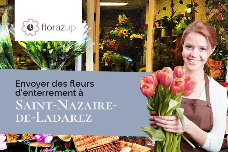 couronnes florales pour un enterrement à Saint-Nazaire-de-Ladarez (Hérault/34490)