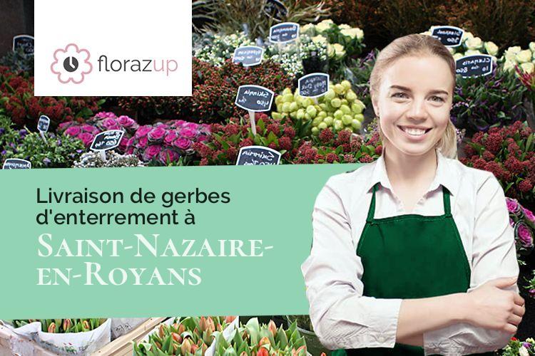 compositions florales pour un enterrement à Saint-Nazaire-en-Royans (Drôme/26190)