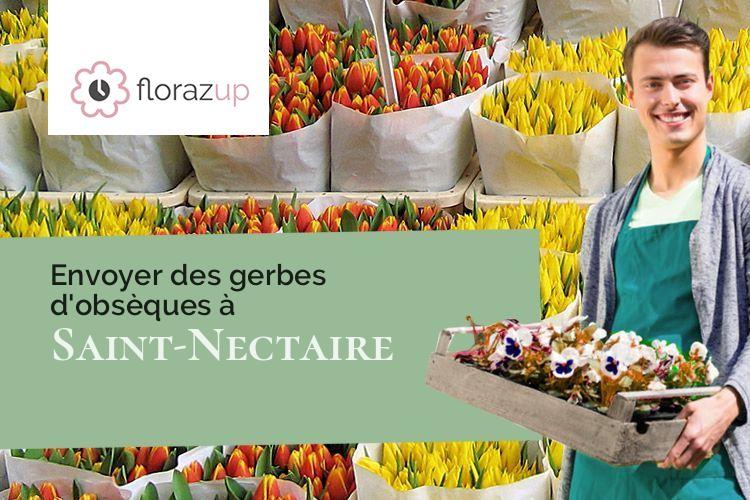 bouquets de fleurs pour des funérailles à Saint-Nectaire (Puy-de-Dôme/63710)