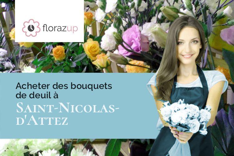 fleurs deuil pour un décès à Saint-Nicolas-d'Attez (Eure/27160)