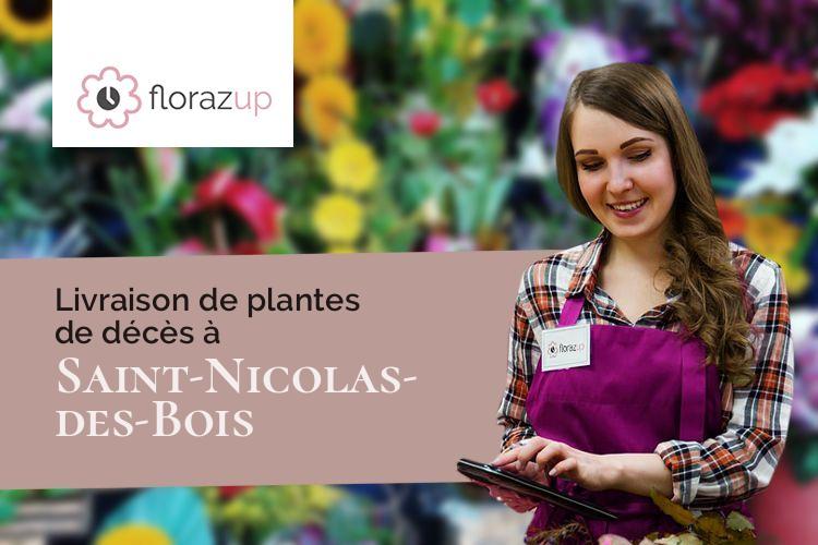 gerbes de fleurs pour un enterrement à Saint-Nicolas-des-Bois (Manche/50370)