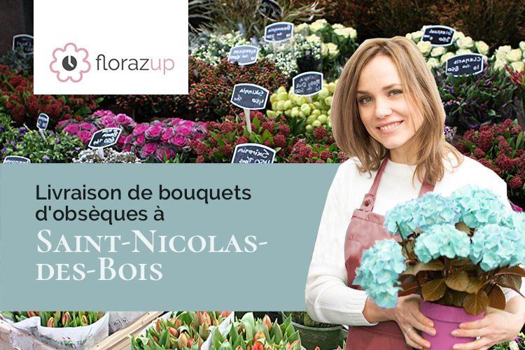 créations de fleurs pour un enterrement à Saint-Nicolas-des-Bois (Orne/61250)