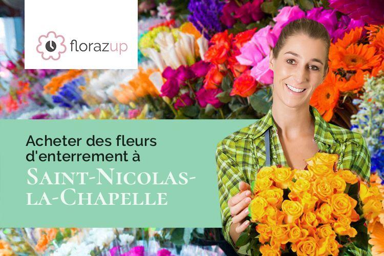 compositions de fleurs pour des funérailles à Saint-Nicolas-la-Chapelle (Aube/10400)
