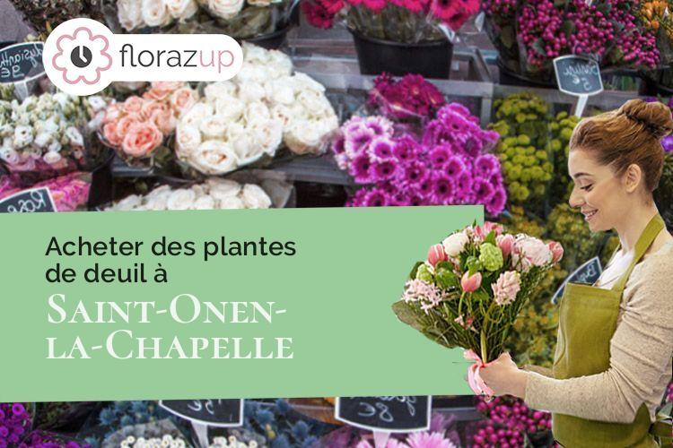 couronnes florales pour des funérailles à Saint-Onen-la-Chapelle (Ille-et-Vilaine/35290)
