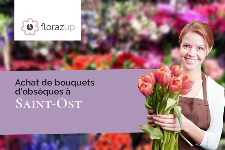 couronnes florales pour un deuil à Saint-Ost (Gers/32300)