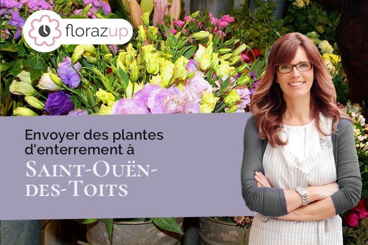 bouquets de fleurs pour des funérailles à Saint-Ouën-des-Toits (Mayenne/53410)