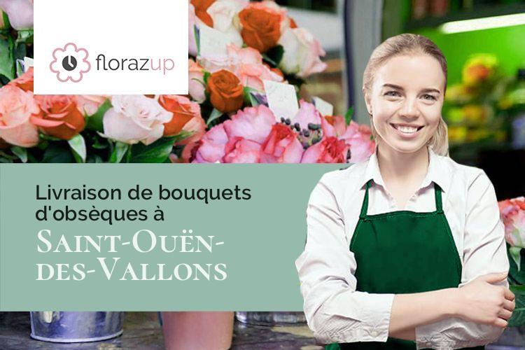 coupes de fleurs pour un deuil à Saint-Ouën-des-Vallons (Mayenne/53150)
