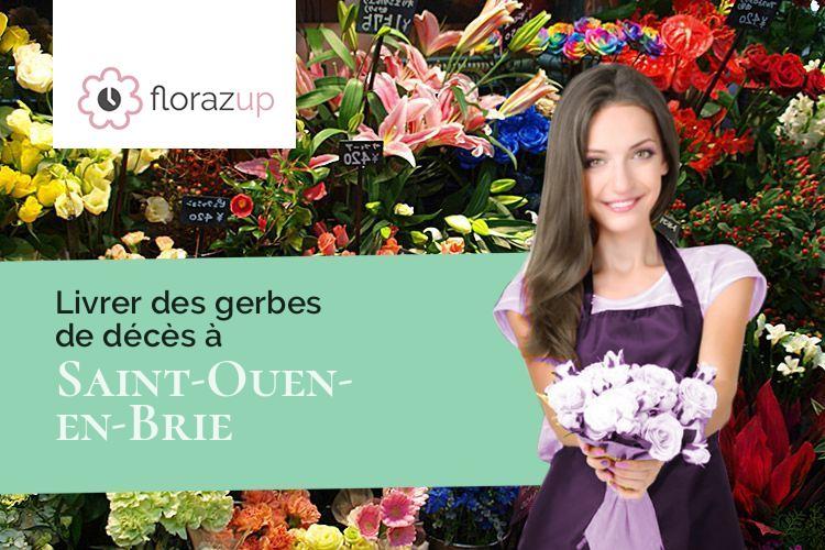 compositions florales pour des funérailles à Saint-Ouen-en-Brie (Seine-et-Marne/77720)