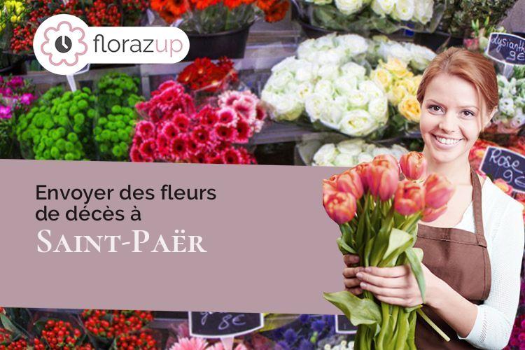 fleurs deuil pour un deuil à Saint-Paër (Seine-Maritime/76480)