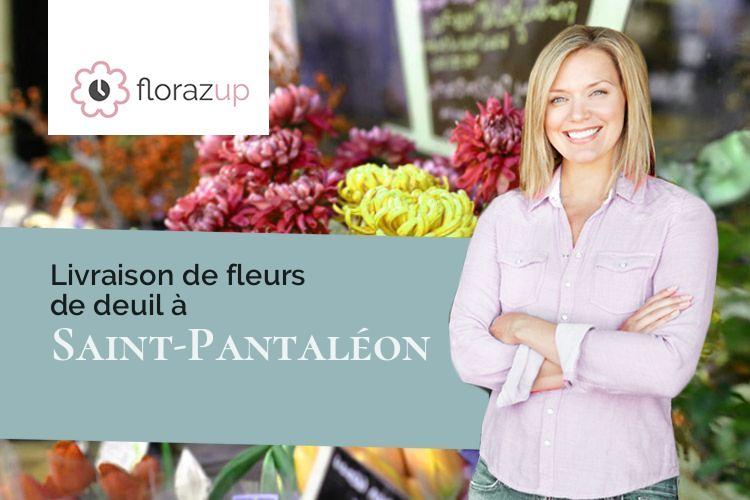 bouquets de fleurs pour des funérailles à Saint-Pantaléon (Vaucluse/84220)
