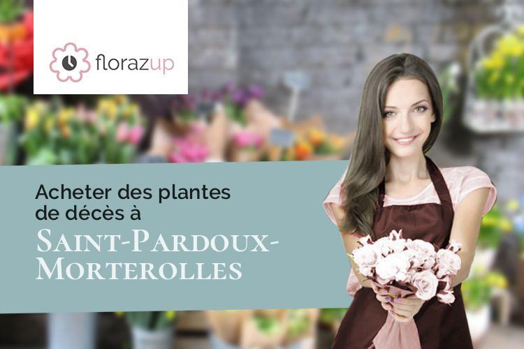 fleurs deuil pour des funérailles à Saint-Pardoux-Morterolles (Creuse/23400)